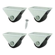 4 Rodízio Rodinha Fixo Roda 20mm 30kg Altura 25mm