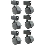 6 Rodinha Para Berço Rodízio Roda Chapa U 15mm 60kg